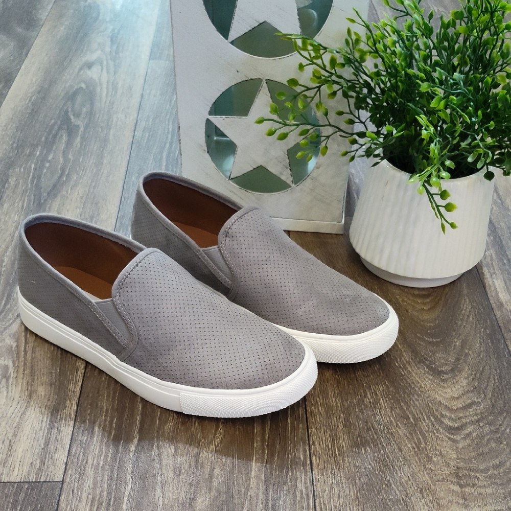 Gray Slip-On Women's Shoes